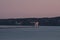 The Rockland Breakwater Lighthouse at sundown