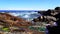 Rocks along coastline in Portland, Maine