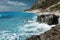 Rocks on Avali beach, Lefkada island, Greece.