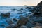 Rocks awash near Punta Ala in Tuscany, Italy