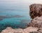 Rocks and azure blue water, Cape Greco, Cyprus