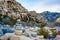 Rocks balanced on top of each other on mountain trail