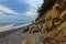 Rocks on a beach of Black Sea with waves at the shore