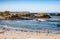 Rocks, beach and cliffs. Ballintoy, Northern Ireland, UK