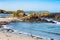 Rocks, beach and cliffs. Ballintoy, Northern Ireland, UK