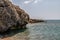 Rocks at the beach of Kiotari on Rhodes island, Greece