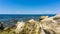 Rocks on the beach. Portoroz  Piran  Obalno-kraska  Slovenia  June 2020