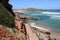 Rocks and beach in Robberg Nature Reserve, South Africa.