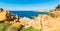 Rocks and blue water in Costa Paradiso