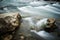 Rocks in a cascading stream