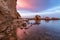 Rocks and cliffs on the Italian east coast