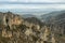 Rocks for climbing and Pancorbo viewpoint. Area of mountains and plateau of Burgos