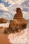 Rocks and coves in the beach