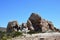 Rocks in Desert Landscape in Joshua Tree National Park, California