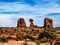 Rocks dot the landscape of the Arches National Park, UT, USA