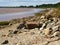 Rocks on the foreshore of the Humber Estuary, England