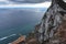 Rocks of Gibraltar coastline, Mediterranean sea