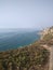 Rocks head in Portugal where land meet Atlantic Ocean