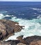 Rocks Irish Sea Atlantic Ocean on coastline Giants Causeway Co. Antrim Northern Ireland