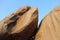 Rocks at Krishna`s Butterball at Mahabalipuram in Tamil Nadu, India