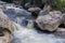 Rocks in the litle waterfall