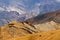 Rocks of Moonland, Himalayan mountains , ladakh landscape at Leh, Jammu Kashmir, India.