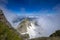 Rocks and mountains around the top of the Saentis in Switzerland