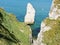 Rocks near english channel beach of Etretat