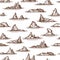 Rocks outliers, reefs or shallows seamless pattern