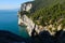 Rocks overlooking the sea on Palmaria Island in Portovenere. Marine panorama near the Cinque Terre