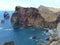 Rocks overlooking the sea in the Peninsula of Saint Lawrence in the island of Madeira in Portugal.