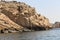 Rocks of Philae island at Nile river, Egypt