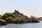Rocks of Philae island at Nile river, Egypt