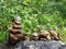 Rocks piling for pray