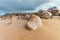 Rocks polished by waves of Atlantic Ocean