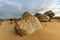 Rocks polished by waves of Atlantic Ocean