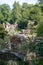 Rocks and pool in landscaped garden