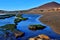 Rocks and puddles at low tide