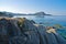 Rocks, sand, sea and mountains of Greece