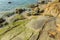 Rocks , sea and blue sky - Bangsaen Beach, Khao Sam Muk, Chonb