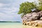 Rocks by the sea on Caramoan Island, Philippines, Asia. Beautiful seascape