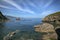 Rocks in sea near the island Gaztelugatxe