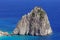 Rocks in sea water - Ionian Sea, Zakynthos Island, landmark attraction in Greece. Seascape