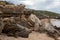 Rocks with severe erosion at Stony Point located in Robe South Australia on November 11th 2020