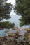 Rocks on the shore in Cavtat, Dubrovnik