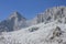 Rocks, snow and trees