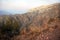 Rocks at sunset. Tien Shan.