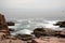 The rocks at Thunder Hole in Acadia National Park in Maine