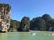 Rocks and tourist of Khao Sok