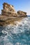 Rocks at Triopetra beach. Mediterranean sea. Greece